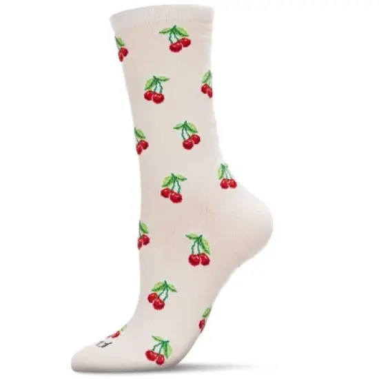 Memoi Cherries Rayon Blend Crew Socks image {4}