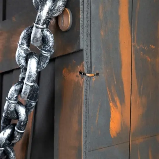 Northlight Animated Shaking Chained Coffin Halloween Decoration with Sound - 63" image {6}