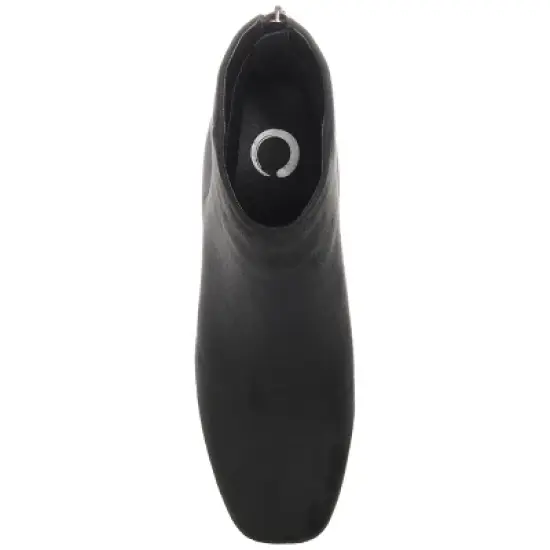 Journee Collection Womens Audrina Tru Comfort Foam Back Heel Zip Stacked Heel Booties image {3}