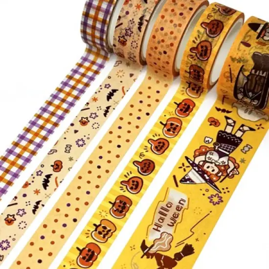 Wrapables Halloween Washi Tape for Scrapbooking, Stationery, Diary, Card Making, 11pc Trick or Treat image {3}