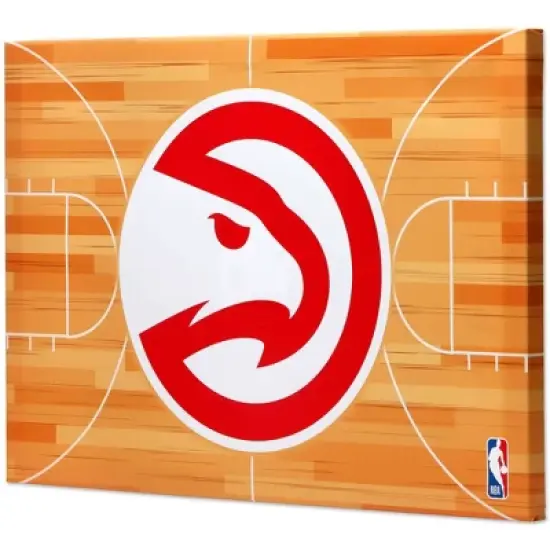 NBA Atlanta Hawks Court Canvas Wall Sign image {1}