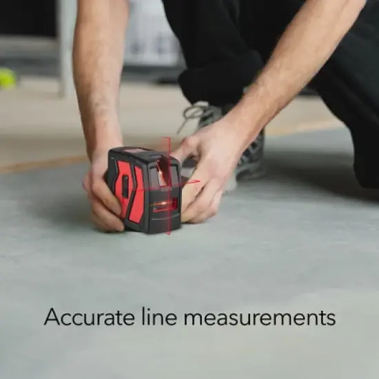 Dartwood Self-Leveling Laser Level Tool with Horizontal and Vertical Cross Lines and Rechargeable Battery (Red) image {1}