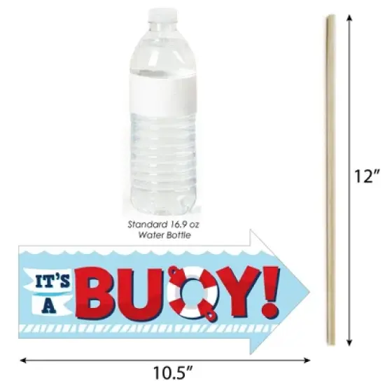 Big Dot of Happiness Funny Ahoy It's a Boy - Nautical Baby Shower Photo Booth Props Kit - 10 Piece image {2}