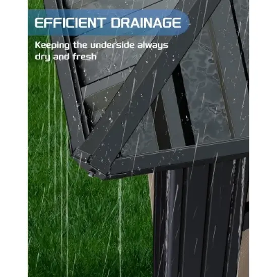 10x10 Ft Hardtop Gazebos with Heavy Duty Double Roof, Nettings and Curtains image {2}