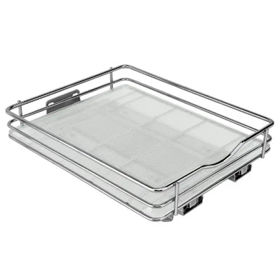 Lynk Professional 8" Wide Slide Out Spice Rack Upper Cabinet Organizer: Chrome-Plated Kitchen Storage with Ball Bearing Glides image {10}