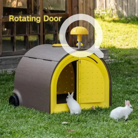 Decksplore Weatherproof Chicken Hutch Sturdy Plastic Iron Removable Tray for Pets image {2}