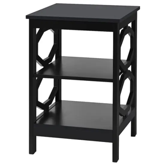 Costway 3-tier Nightstand Sofa Side End Accent Table Storage Display Shelf White\Black\Espresso\Grey image {7}