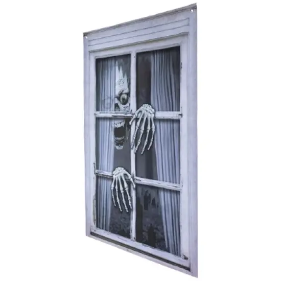 Northlight Scary Skeleton Halloween Window Decoration - 46" image {3}