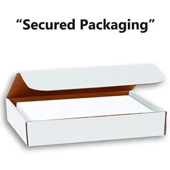 Hamilco 5x7 White Linen Textured Cardstock Paper Blank Index Cards Flat Card Stock 80lb Cover &ndash; 100 Pack image {3}