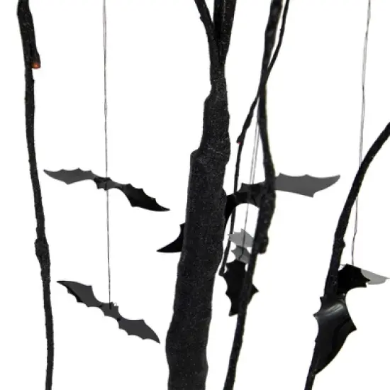 Northlight Pre-Lit Glittered Halloween Willow Tree with Bats - 24" - LED Orange Lights image {4}