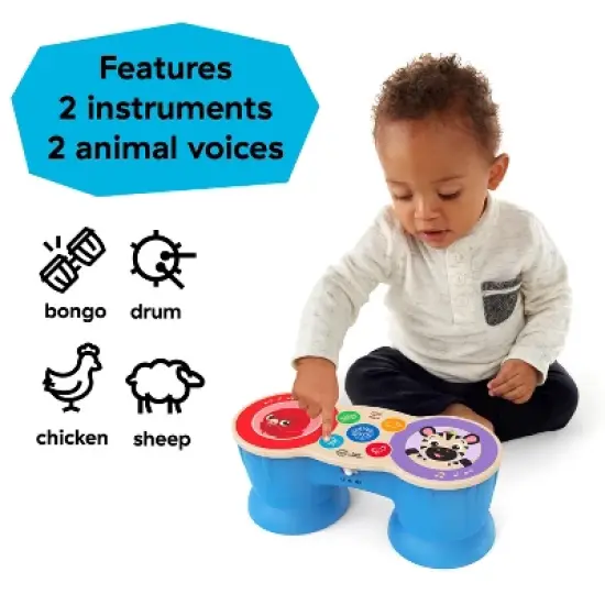 Baby Einstein Upbeat Tunes Magic Touch Wooden Drum Musical Toy image {4}