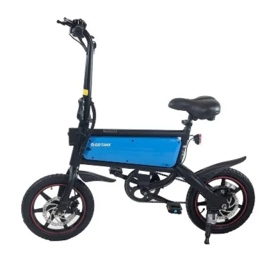 GOTRAX Adult Shift S2 14" Step Over Electric Folding Bike - Black image {1}