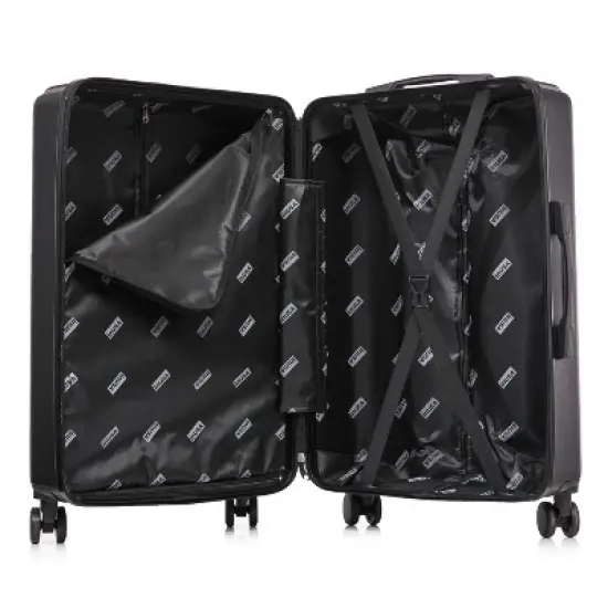 InUSA Drip Lightweight Hardside Carry On Spinner Suitcase - Black image {3}