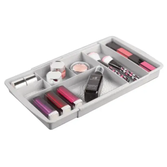 mDesign Expandable Makeup Organizer Tray for Bathroom Drawers image {6}