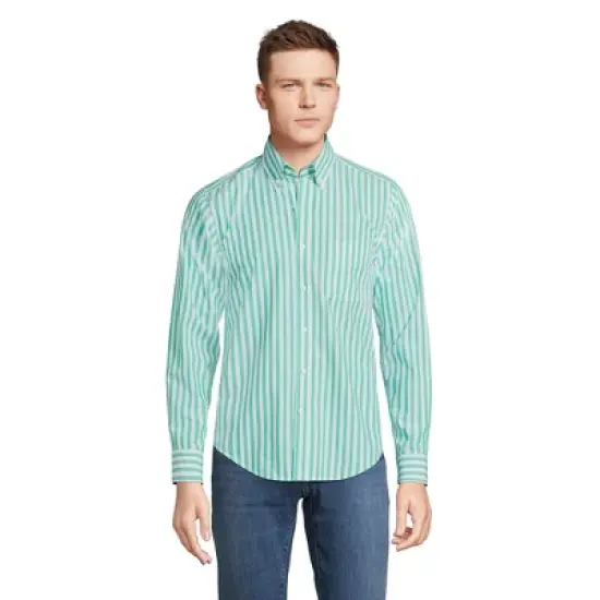 Lands' End Men's Traditional Fit Essential Lightweight Poplin Shirt image {9}