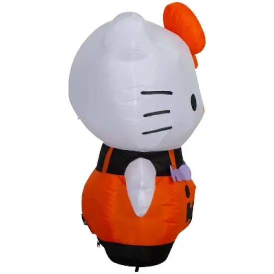 Hello Kitty 3' Airblown in Jack O'Lantern Outfit Halloween Inflatable Decoration image {2}
