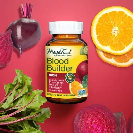 MegaFood Blood Builder Vegan Iron Supplement Tablet image {3}