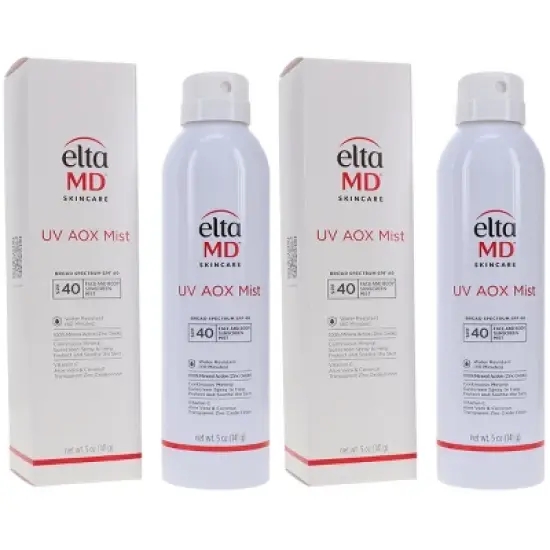 EltaMD UV AOX Mist Broad Spectrum SPF 40 Face and Body Sunscreen 5 oz 2 Pack image {6}