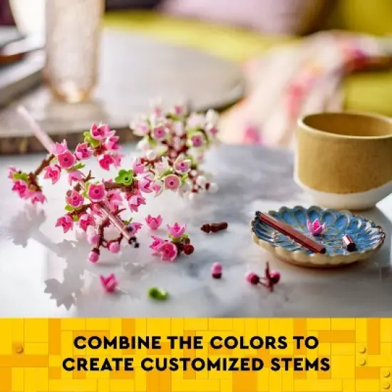 LEGO Flowers Celebration Gift, White and Pink Cherry Blossom 40725 image {4}