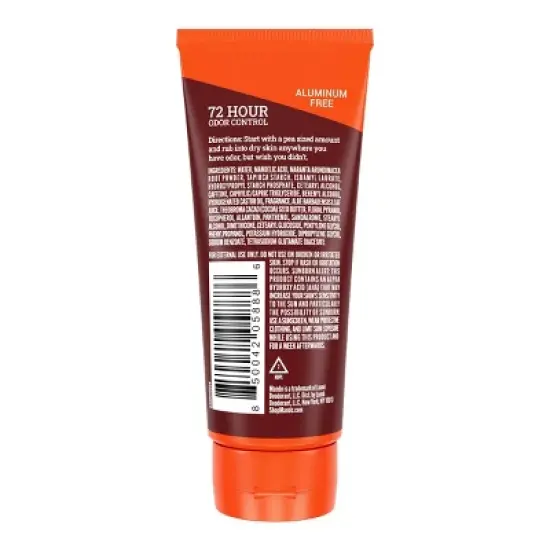 Mando Whole Body Men's Invisible Cream Deodorant Bourbon Leather - Aluminum-Free 2.2oz image {1}