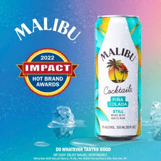 Malibu Pina Colada 4pk/355ml Cans image {5}