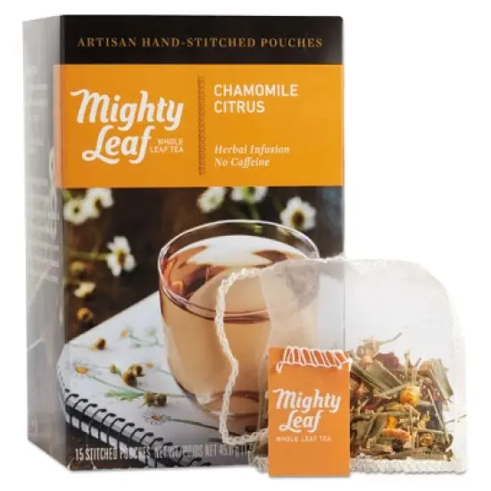 Mighty Leaf Tea Whole Leaf Tea Pouches, Chamomile Citrus, 15/Box image {1}