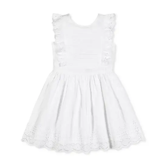 Hope & Henry Girls' Organic Cotton Flutter Sleeve Fit and Flare Dress, Toddler image {4}