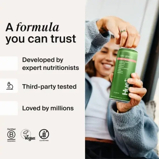 Huel RTD Daily Greens Peach Hibiscus Drink - 12 fl oz image {6}