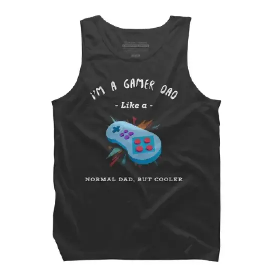 Men's Design By Humans Gamer Dad Like A Normal Dad, But Cooler By KaiHamilton Tank Top image {3}