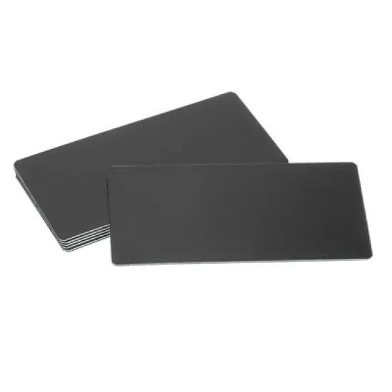 Unique Bargains Aluminium DIY Engraved Blank Nameplate Office Signages 6 Pcs image {4}