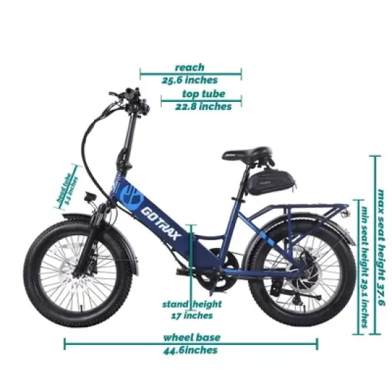 GOTRAX Adult F2V2 20" Step Through Electric Folding Bike image {10}