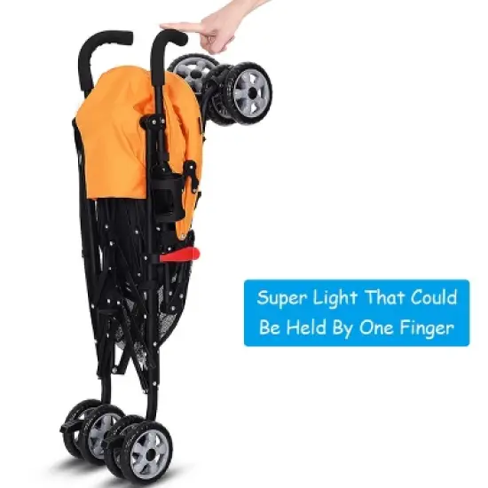 Infans Folding Lightweight Baby Toddler Umbrella Travel Stroller w/ Storage Basket image {5}