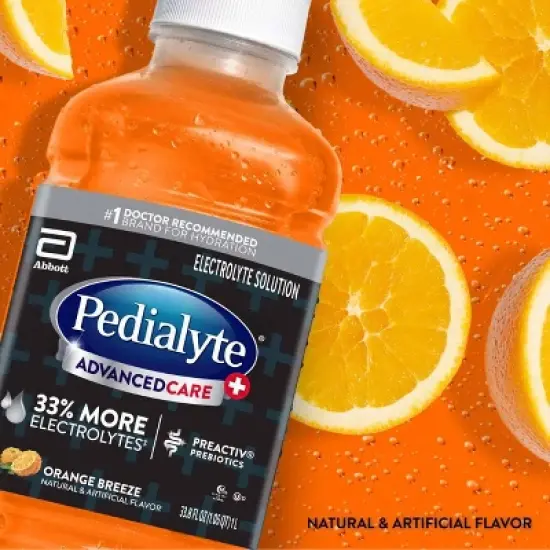 Pedialyte Advanced Care Plus Electrolyte Drinks - Orange - 33.8 fl oz image {2}