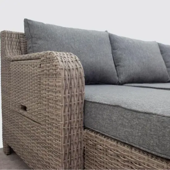 Courtyard Casual Canyon Bay Loveseat Daybed Combo  Converts from Loveseat with Chaise Lounge into Double Day bed image {4}