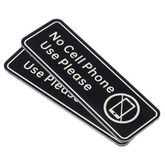 Unique Bargains Acrylic Self-Adhesive Decor Business No Cell Phone Use Please Sign image {6}