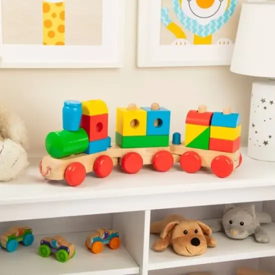Melissa & Doug Wooden Jumbo Stacking Train - Classic image {8}