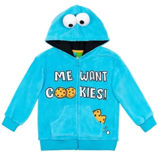 Sesame Street Cookie Monster Zip Up Hoodie Toddler image {8}