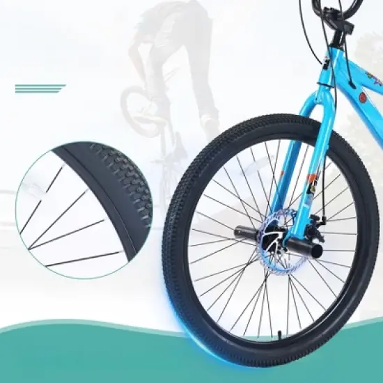 DSVIMOY Bicycles, Kids Bike with Double Disc Brakes, Children's Bicycle for Boys Girls Age 12+ Years, Blue, 68.8"*26.77"*47.6" image {3}