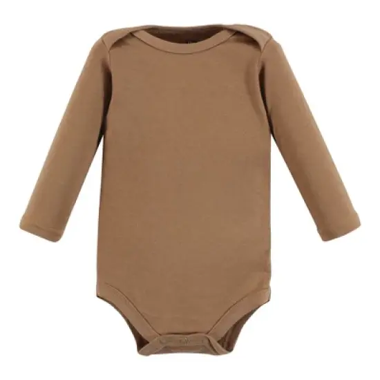 Hudson Baby Infant Boy Cotton Long-Sleeve Bodysuits, Wild Buffalo 7-Pack image {6}