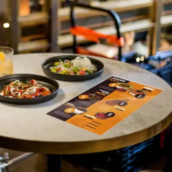 WeChef 8.5 x 14" Double-Sided All Clear Vinyl Menu Cover 2 View Plastic Menu Holder Top Loading Restaurant Cafe 30 Pack image {7}