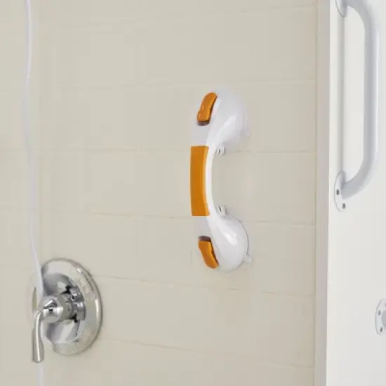 McKesson White Plastic Wall Mounted Suction-Cup Grab Bar 12" L 146-RTL13082 image {2}