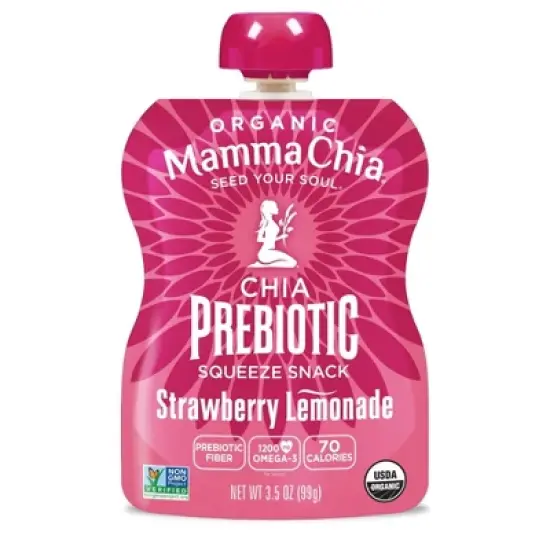 Mamma Chia Strawberry Lemonade Squeeze Vitality Snack Pouches - 14oz/4pk image {1}