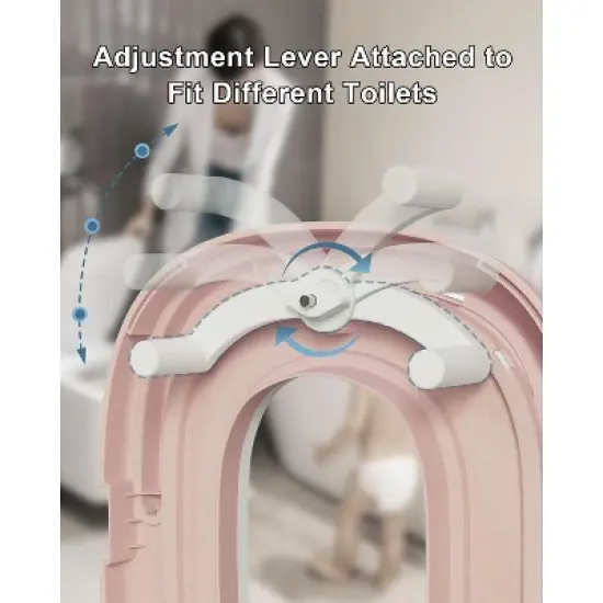 BabyBond 3 in 1 Potty Training Toilet & Training Seat & Sturdy Step Stool,Pink image {3}