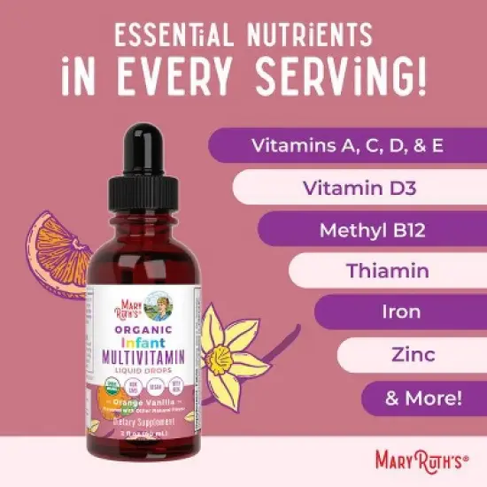 MaryRuth's Organic Infant Multivitamin with Iron Liquid Drops image {6}