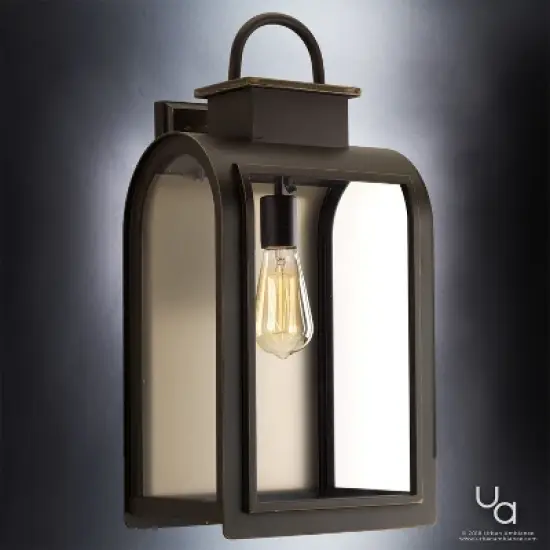Urban Ambiance Luxury Art Deco Deco Outdoor Wall Light,  21"H x 10.5"W,  Oil Rubbed Bronze Finish, UHP1102 image {2}