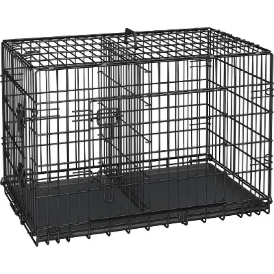 Yaheetech Metal Dog Crate for Small to Medium-Sized Dogs, Black image {9}
