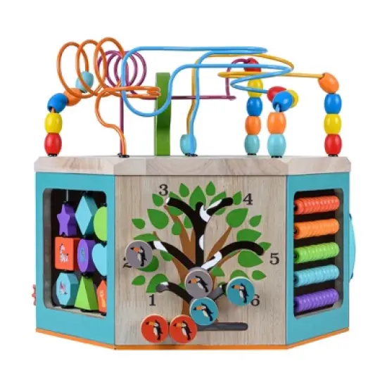 Teamson Kids Preschool 7 in 1 Wooden Activity Cube, Educational Toy PS-T0005 image {7}