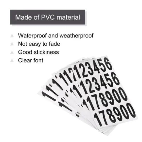 Unique Bargains Office Home Warehouse Self-Adhesive Mailbox Numbers Sticker 10 Sheet image {2}