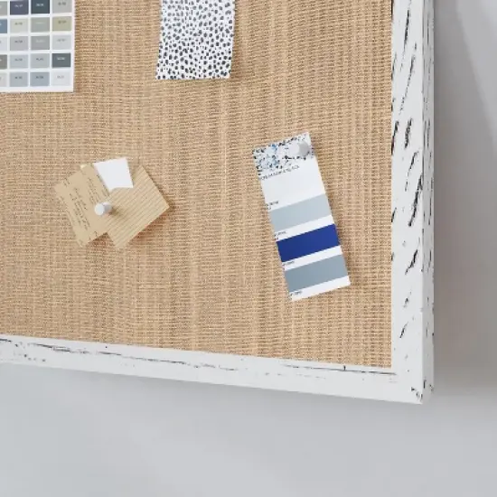 Emma and Oliver Wall Mount Linen Board with Wooden Push Pins image {4}