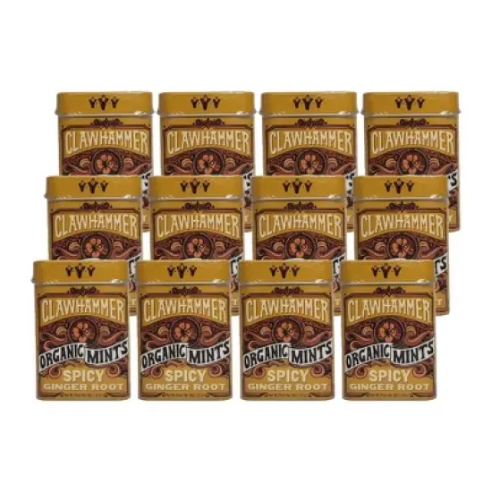 Clawhammer Organic Spicy Ginger Root Mints - Case of 12/1.07 oz image {3}